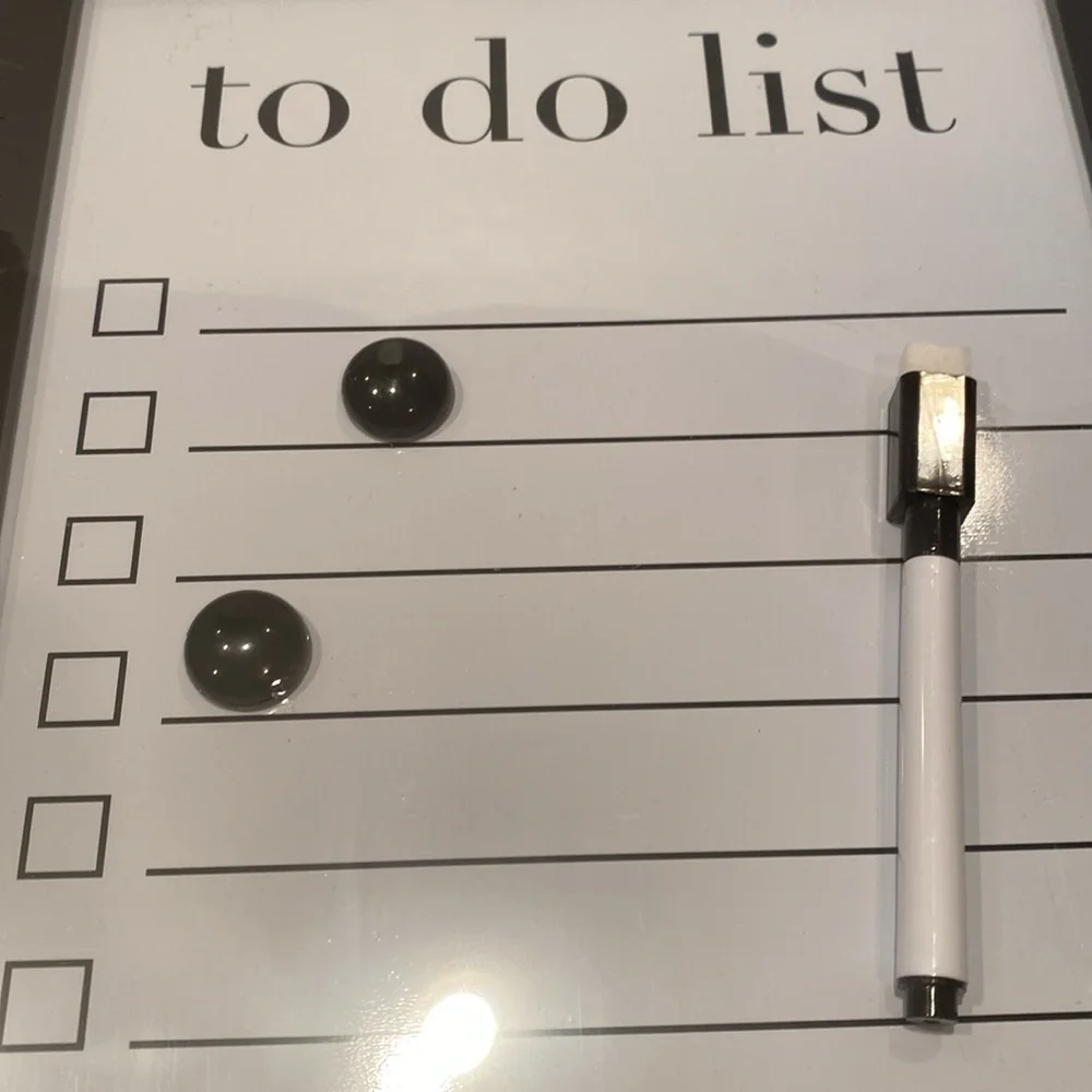 Jot To Do List Dry Erase Board - Black and White